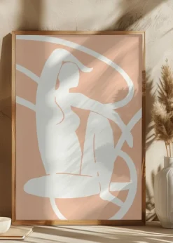 Pictufy Studio Woman Line Peach Fuzz Plakat (21x29.7 cm (A4))