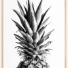 Pineapple Bw Plakat (21x29.7 cm (A4))