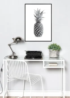 Pineapple Grey Plakat (21x29.7 cm (A4))
