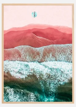 Pink beach Plakat (21x29.7 cm (A4))