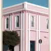 Pink Building Plakat (21x29.7 cm (A4))