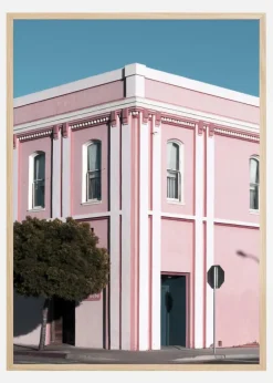 Pink Building Plakat (21x29.7 cm (A4))