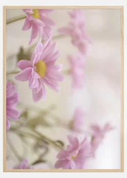 Pink Flowers Plakat (21x29.7 cm (A4))