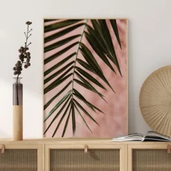 Pink pastell palm Plakat (21x29.7 cm (A4))