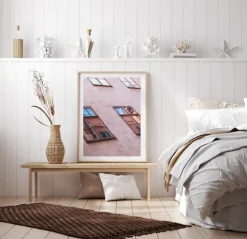 Pink Plastered wall Plakat (21x29.7 cm (A4))