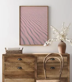 Pink Sandy Waves Plakat (21x29.7 cm (A4))