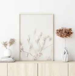 Pink Small Flowers Plakat (21x29.7 cm (A4))