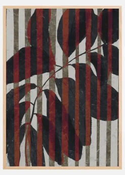 Plant And Stripes Plakat (21x29.7 cm (A4))