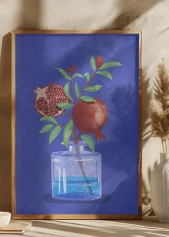 Pomegranate in Vase Plakat (21x29.7 cm (A4))