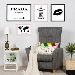 Prada Black Plakat (21x29.7 cm (A4))