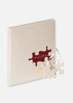 Puzzle Gæstebog - 23x25 cm (144 Hvide sider / 72 blade)