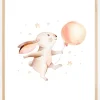 Rabbit Balloon Plakat (21x29.7 cm (A4))