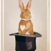 Rabbit in hat Plakat (21x29.7 cm (A4))