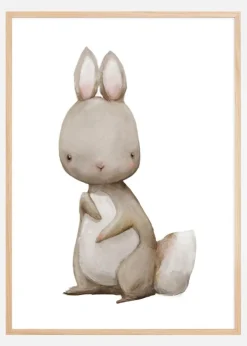 Rabbit Watercolor Plakat (21x29.7 cm (A4))