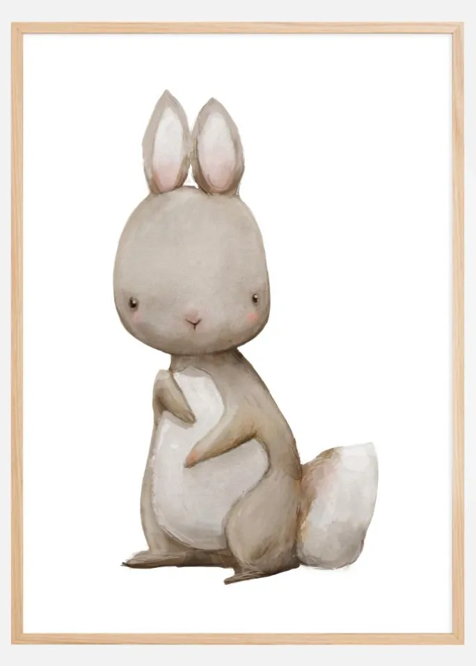 Rabbit Watercolor Plakat (21x29.7 cm (A4))