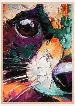 Raccoon Painting Plakat (21x29.7 cm (A4))