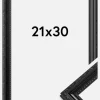 Ramme Abisko Akrylglas Sort 21x30 cm