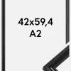 Ramme Abisko Akrylglas Sort 42x59,4 cm (A2)