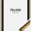 Ramme Abisko Guld 70x100 cm - Passepartout Sort 61x91,5 cm