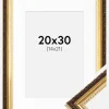 Ramme Abisko Guld 20x30 cm - Passepartout Hvid 15x22 cm