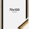 Ramme Abisko Guld 70x100 cm - Passepartout Sort 62x85 cm
