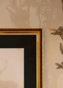 Ramme Abisko Guld 60x80 cm - Passepartout Sort 50x65 cm