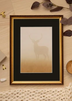 Ramme Abisko Guld 40x60 cm - Passepartout Sort 30x50 cm