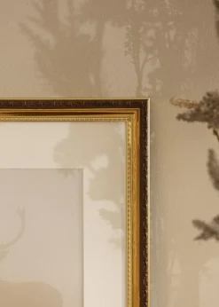 Ramme Abisko Guld 40x50 cm - Passepartout Hvid 30x40 cm