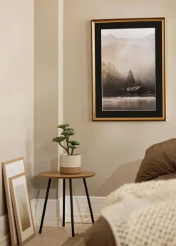 Ramme Abisko Guld 35x50 cm - Passepartout Sort 24x30 cm