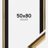 Ramme Abisko Guld 50x80 cm - Passepartout Sort 41x70 cm