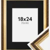 Ramme Abisko Guld 18x24 cm - Passepartout Sort 13x17 cm