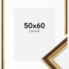Ramme Abisko Guld 50x60 cm - Passepartout Hvid 35x45 cm