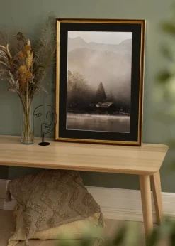 Ramme Abisko Guld 32x45 cm - Passepartout Sort 25x30 cm