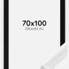 Ramme Abisko Hvid 70x100 cm - Passepartout Sort 59,4x84 cm (A1)