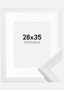 Ramme Abisko Hvid 28x35 cm - Passepartout Hvid 8x10 inches