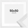 Ramme Abisko Hvid 50x50 cm - Passepartout Hvid 40x40 cm