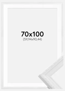 Ramme Abisko Hvid 70x100 cm - Passepartout Hvid 24x36 inches