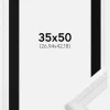 Ramme Abisko Hvid 35x50 cm - Passepartout Sort 11x17 inches