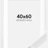 Ramme Abisko Hvid 40x60 cm - Passepartout Hvid 32,9x48,3 cm (A3+)
