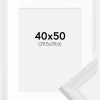 Ramme Abisko Hvid 40x50 cm - Passepartout Hvid 12x16 inches