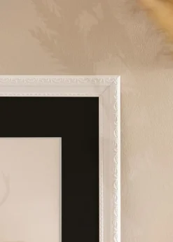 Ramme Abisko Hvid 24x30 cm - Passepartout Sort 7x9 inches