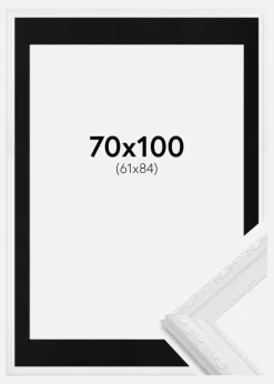 Ramme Abisko Hvid 70x100 cm - Passepartout Sort 62x85 cm