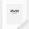 Ramme Abisko Hvid 35x50 cm - Passepartout Hvid 24x30 cm