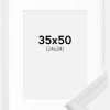 Ramme Abisko Hvid 35x50 cm - Passepartout Hvid 25x35 cm