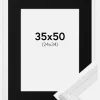 Ramme Abisko Hvid 35x50 cm - Passepartout Sort 25x35 cm