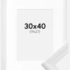 Ramme Abisko Hvid 30x40 cm - Passepartout Hvid 20x28 cm