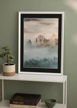 Ramme Abisko Hvid 40x60 cm - Passepartout Sort 30x50 cm