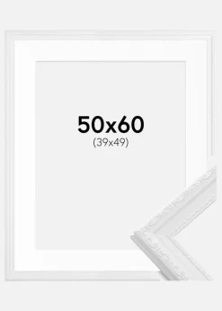 Ramme Abisko Hvid 50x60 cm - Passepartout Hvid 40x50 cm