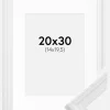 Ramme Abisko Hvid 20x30 cm - Passepartout Hvid 15x21 cm (A5)