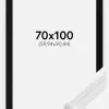 Ramme Abisko Hvid 70x100 cm - Passepartout Sort 24x36 inches
